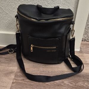 Fawn Design Black Bag with Gold Details